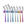 Pendientes de Zirconio Cilíndrico de Aleación de Titanio F136 Zoro Colgantes de Gota de Agua Clavos para Hélice G23 Titanio Piercings con Rosca Interna