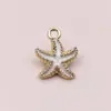 Estilo coreano diy gota de aceite estrella de mar vieira joyería aleación accesorios pendientes llavero colgante simulación pequeño colgante transfronterizo