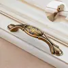 Maçanetas Clássicas de Cristal para Portas de Armário Estilo Chinês, Puxadores para Gavetas e Guarda-Roupas, Acessórios de Ferragens para Móveis em Estoque