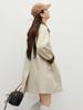 Trench Coat Feminino de Comprimento Médio para Tamanhos Petite, Adequado para o Trabalho, para Alturas de 155cm a 165cm
