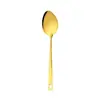 Nuevo Set de Utensilios de Cocina de Acero Inoxidable, Mini Utensilios de Cocina de 6 Piezas, Espátula China, Cucharón Pequeño para Sopa, Espátula para Pasteles, Olla Pequeña Dorada