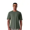 Camiseta Masculina de Manga Curta para Fitness e Corrida Secagem Rápida Gola Redonda Roupas de Treino Soltas Tops Esportivos Sem Costura Camiseta de Secagem Rápida para Homens