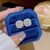 Pendientes de Moda de Aguja de Plata 925 con Cubos de Perla de Venta Caliente Pendientes Dulces de Nicho de Gama Alta Pendientes de Diseño Exquisito