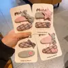 Pinza para el cabello de tela dulce versátil para niños estilo coreano para niñas, pasador rojo con lazo de mariposa, accesorio para el cabello