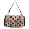 Bolsa de Outono para Mulheres, Bolsa de Braço de Pelúcia e de Alta Qualidade, Bolsa de Ombro Transversal de Pelúcia Moderna e Versátil, Bolsa de Pelúcia de Nicho