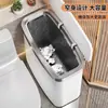 Lixeira de Fresta Estreita para Uso Doméstico, Novo Modelo 2024, Design de Luxo Leve de Alta Qualidade, Adequada para Banheiro, Vaso Sanitário, Sala de Estar, Cozinha, com Tampa, Aparência Elegante