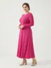 En Stock Suministro Directo desde Fábrica Origen Vestido Talla Grande Seda de Leche Jalaibya Vestido Largo Holgado Comercio Exterior Ropa de Mujer Transfronterizo