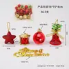 Decoraciones Rojas Navideñas de Venta Caliente Transfronterizas Accesorios DIY Bolas de Navidad Letra Árbol de Navidad Pequeño Adornos Colgantes Kit de Materiales m
