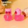 Sombrero de Oso Lindo Luminoso de Dibujos Animados 3D Pato Accesorios de Resina DIY Accesorios para el Cabello Llavero Funda de Teléfono Venta al por Mayor