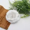 0366 Broche de Tela Floral Estilo Coreano para Mujer con Gemas Artificiales Incrustadas de Resina, Broche Decorativo de Flor, Origen y Suministro