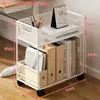 Escritorio móvil con almacenamiento, estantería de pie, carrito para libros para aula con ruedas, estantería simple para estudiantes para organizar libros