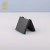 Embalagem Quadrada para Maquiagem com Espelho, Interior Redondo, Design Flip-Top, Caixa Simples Preta Monocromática para Sombra, Estojo Plástico Vazio