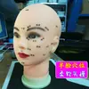 Cabeça de Manequim Beleza Acuponto Molde de Cabeça Silicone Manequim Cabeleireiro Cabeça Humana Modelo Molde Facial Pontas Maquiagem Realista