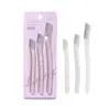 LMLTOP Set Avanzado de 3 Piezas de Maquinilla de Precisión para Cejas Herramienta para Dar Forma a las Cejas para Principiantes Raspador de Cejas Transparente Escarchado SY302