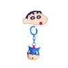 Chaveiro Pingente Cabeça Grande Autêntico Crayon Shin-Chan Fofo Desenho Animado Casal Chaveiro de Carro Pingente para Mochila Escolar de Estudante