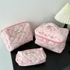 Bolsa de Cosméticos con Lazo Fresco Lindo Gran Capacidad Bolsa de Almacenamiento para Dormitorio de Estudiantes Bolsa para Lápices Juego de Bolsas para Lápices de Estudiantes