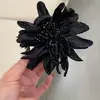 Presilha de Tubarão com Flor de Cristal e Laço Estilo Francês Moda Coreana Elegante Doce Chegada Nova Primavera e Verão para Mulheres