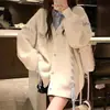Cardigan Solto Estilo Japonês Vento Preguiçoso Primavera Outono Versátil Novo Estilo Design de Amarração com Fivela de Coração Roupa de Tricô