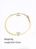 Pulsera de moda europea y americana transfronteriza de acero inoxidable chapado en oro de 18k unisex de doble capa de cadena cubana y cadena de serpiente plana