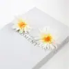 Cabeza de Crisantemo Simulada Flor Falsa de Boda Flor de Seda Guirnalda DIY Hecha a Mano Material de Decoración Navideña Adorno de Cabeza Dinastía Han Arte Floral