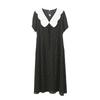 Vestido Feminino Inno Plus Size Gola Boneca Poá Verão Novo Cintura Alta Fluido Comprimento Médio 232419