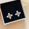 Ornamento de Estrela com Padrão de Diamante! Brincos de Argola Quadrados de Zircônia, Estilo Leve de Luxo, Brincos da Moda, Modernos e Versáteis, Acessórios de Orelha da Moda para Mulheres