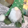 Decoraciones de Muñecas Navideñas Transfronterizas Tienda de Muñecas Tejidas Adornos para Escaparates Postura Sentada Sombrero Curvo Papá Noel Regalo para Niños