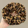 Scrunchie de Alto Padrão Estilo Coreano com Estampa de Leopardo para Mulheres 2026 Novo Elástico para Coque Acessório Elegante para Rabo de Cavalo