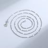 Plata esterlina S925 cadena lateral colgante portátil lujo ligero personalidad simple lujo ligero collar de plata cadena clavicular joyería de plata viva