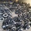 Conjunto de rodas de aço fundido para minas, rodas de trilho de aço oco sólido para transporte ferroviário, rodas ferroviárias espessadas, rodas planas fixas