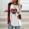 Sudadera Cruzada 2022 Manga Larga Estampado de Letras Tipo Holgado Cuello Redondo Casual Urbano Camiseta para Mujer