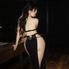 Fuego Naranja Sexy Reina Estilo Hueco Halter Sexy Estilo Antiguo Gato Egipcio Chica Uniforme Cosplay Uniforme