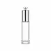 Estoque Pronto do Fabricante 30ml Transparente Fina Cilíndrica Garrafa Antena Frasco Conta-gotas Pressão Vidro Grau Médico Garrafa Dispensadora de Óleo Essencial
