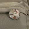 Gato de Sombrero Rojo Estilo Europeo y Americano Broche Divertido Insignia de Metal Accesorios para Ropa Pin de Solapa Patrón Geométrico Redondo Venta al por Mayor de Fábrica