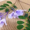 Follaje Artificial, Ramas de Jacarandá Azul, Decoración para Interiores y Exteriores, Proyectos de Paisajismo para Centros Comerciales, Plantas Falsas, Hojas Liles al por Mayor