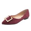 Sapatos rasos de fornecimento transfronteiriço femininos de corte baixo com fivela quadrada nova senhora fada sola macia sapatos de cano baixo rolo de ovo sapatos femininos plus size