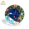 Moissanita Colorida de Corte Redondo con Ocho Corazones y Ocho Flechas, Piedras Sueltas de Moissanita de 0.5-5 Quilates, Venta al por Mayor Directamente del Fabricante, En Stock