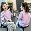 Camiseta de manga larga a rayas de patchwork 100% algodón puro, colección primavera/otoño 2026, top elegante y versátil para bebés y niñas, camiseta básica para niños