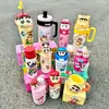 Copo Térmico Shin-Chan para Meninas, Copo de Bebida Fofo com Canudo, Novo 2025 Copo de Dupla Utilização de Alto Valor Presente