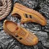 2024 Nuevo Verano Zapatilla Casual para Hombre Comercio Exterior Transfronterizo Explosiones Zapatos de Malla de Piel de Vaca Moda Coreana Zapatos para Hombre