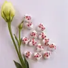 Calcomanía de Corazón de Melocotón Cuentas de Cerámica con Perlas Cuentas de Cerámica Estilo Chino Accesorios Hechos a Mano para DIY Pulsera Accesorios para Collar Material