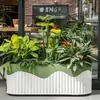 Macetero de Acero Inoxidable para Exteriores, Soporte de Flores de Hierro, Maceta para Departamento de Ventas, Plaza de Patio Móvil, Luminaria de Calle Comercial para Calle