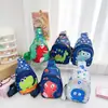 Bolsa Infantil de Comercio Exterior Bolsa de Pecho para Niñas Bolso Bandolera de Dinosaurio para Niños Mochila Casual para Bebé Billetera Linda para Niñas