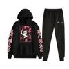 Sudaderas con capucha para pareja de Demon Slayer Ghost Blade transfronterizas, conjunto de dos piezas para hombre y mujer