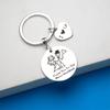 Llavero creativo de acero inoxidable para pareja con texto corto en inglés, regalo de San Valentín, fábrica transfronteriza
