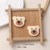 Acessórios de resina DIY de desenho animado transfronteiriços acessórios mão de borracha cabeça de urso presilha de cabelo feita à mão capa de celular acessórios para fivela de sapato