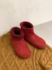 Botas de nieve retro para mujer, cuero suave, botas de invierno de algodón de suela plana 2026, botines con forro de felpa, engrosados, estilo papa pequeña, inspirados en el bosque