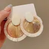 Pendientes Colgantes Tejidos de Rafia Estilo Resort, Pendientes de Diseño de Moda Retro, Pendientes de Gama Alta de Nicho al por Mayor