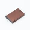 Tarjetero automático emergente de doble capa con base de empuje, tarjetero para hombre y mujer, tarjetero antirrobo con cepillo antidesmagnetización, tarjetero para tarjetas bancarias