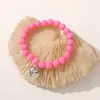 Muñeca Linda Perro de Mano Corazón de Melocotón Collar Accesorios DIY Collar de Amor Oso de Peluche Muñeca Decoración Venta al por Mayor